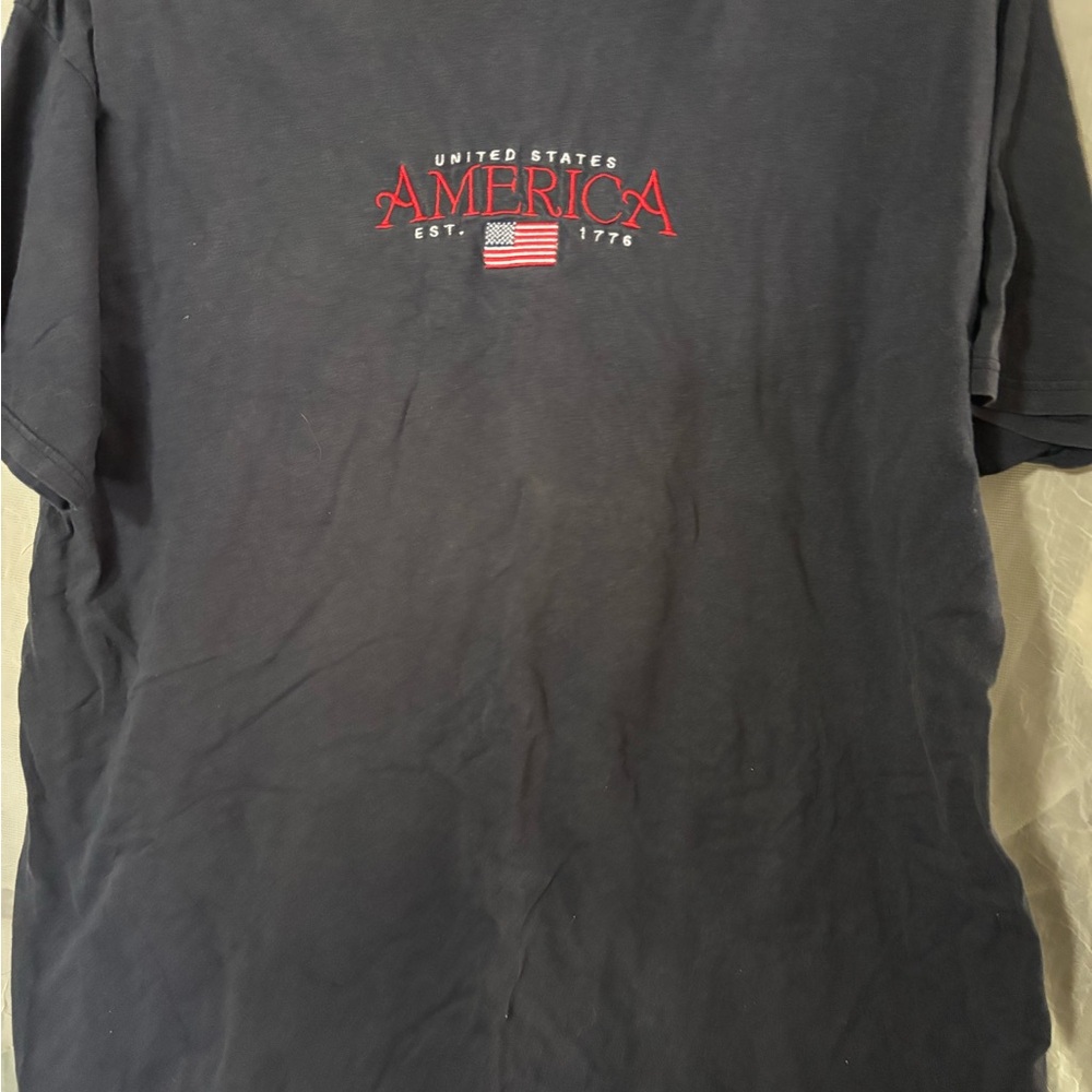 Men's Black embroidered T-Shirt